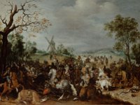 GG 79  GG 79, Peeter Snayers (1592-1667) - Umkreis, Reitergefecht bei Vucht nahe s`Hertogenbosch, Eichenholz, 64,5 x 98,5 cm